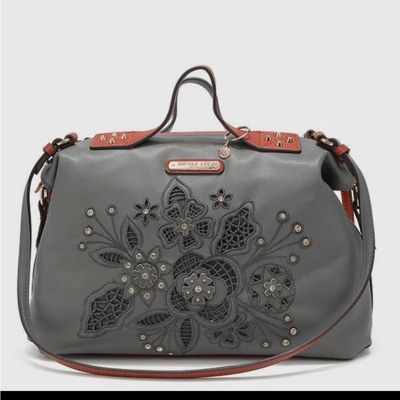Nicole Lee USA Scallop Stitched Boston Bag